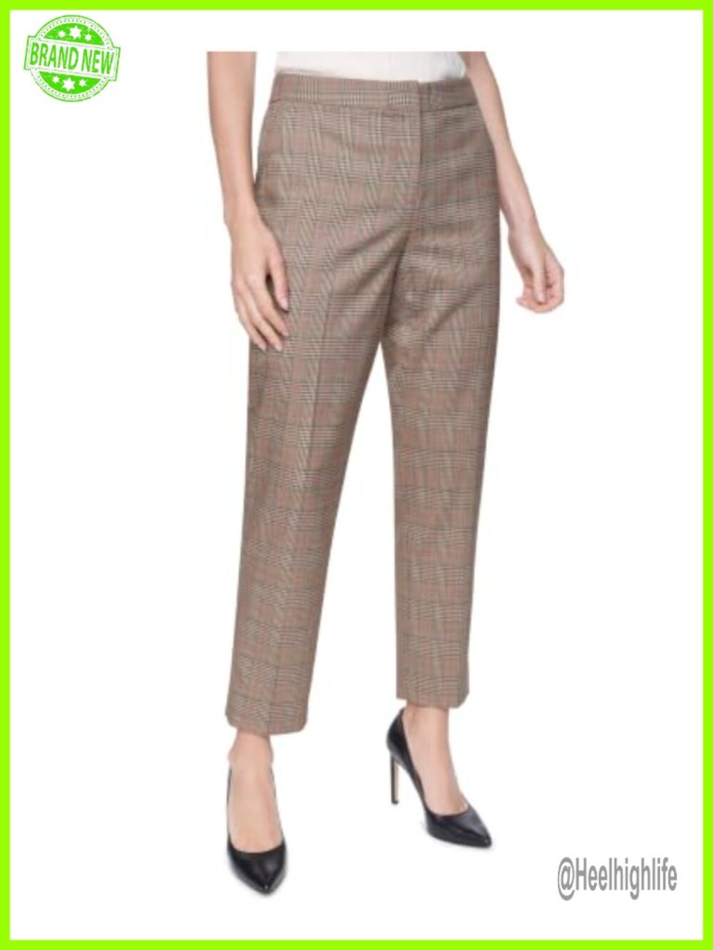Tommy Hilfiger Sloane Ankle Trouser Suit Pant Mid Rise Regular Fit